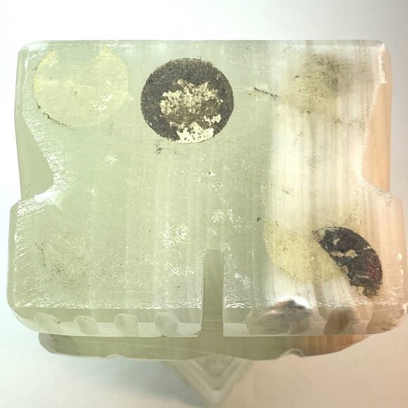 Vintage Hand Carved Onyx TIKI Aztec Mayan God Handmade Lucid Stone Bookend - Picture 3 of 15